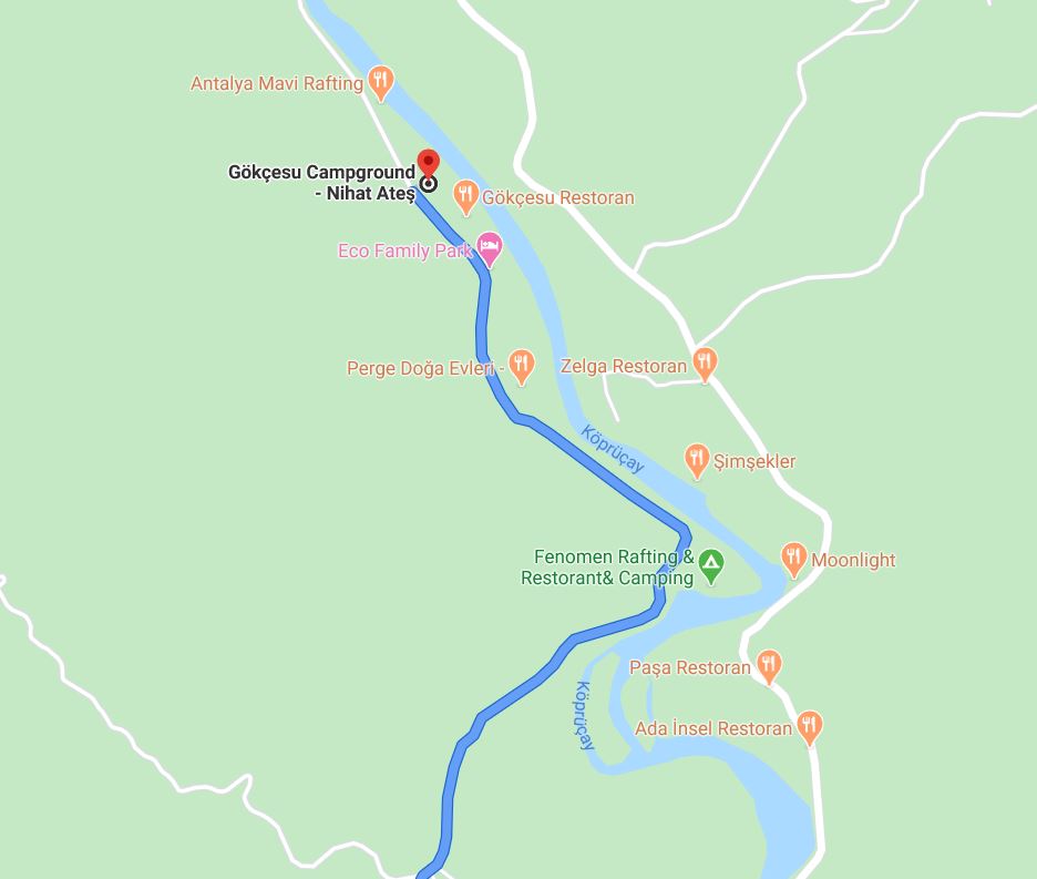 Camping G�k�esu, K�pr�l� Kanyon, Antalya