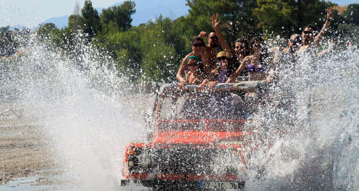 jeep safari turu Antalya koprulu kanyon Gokcesu camping rafting